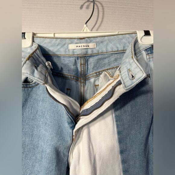 Pacsun Eco Hopper Patch Blue Mom High Rise Jeans Women’s Size 24 - Picture 3 of 15